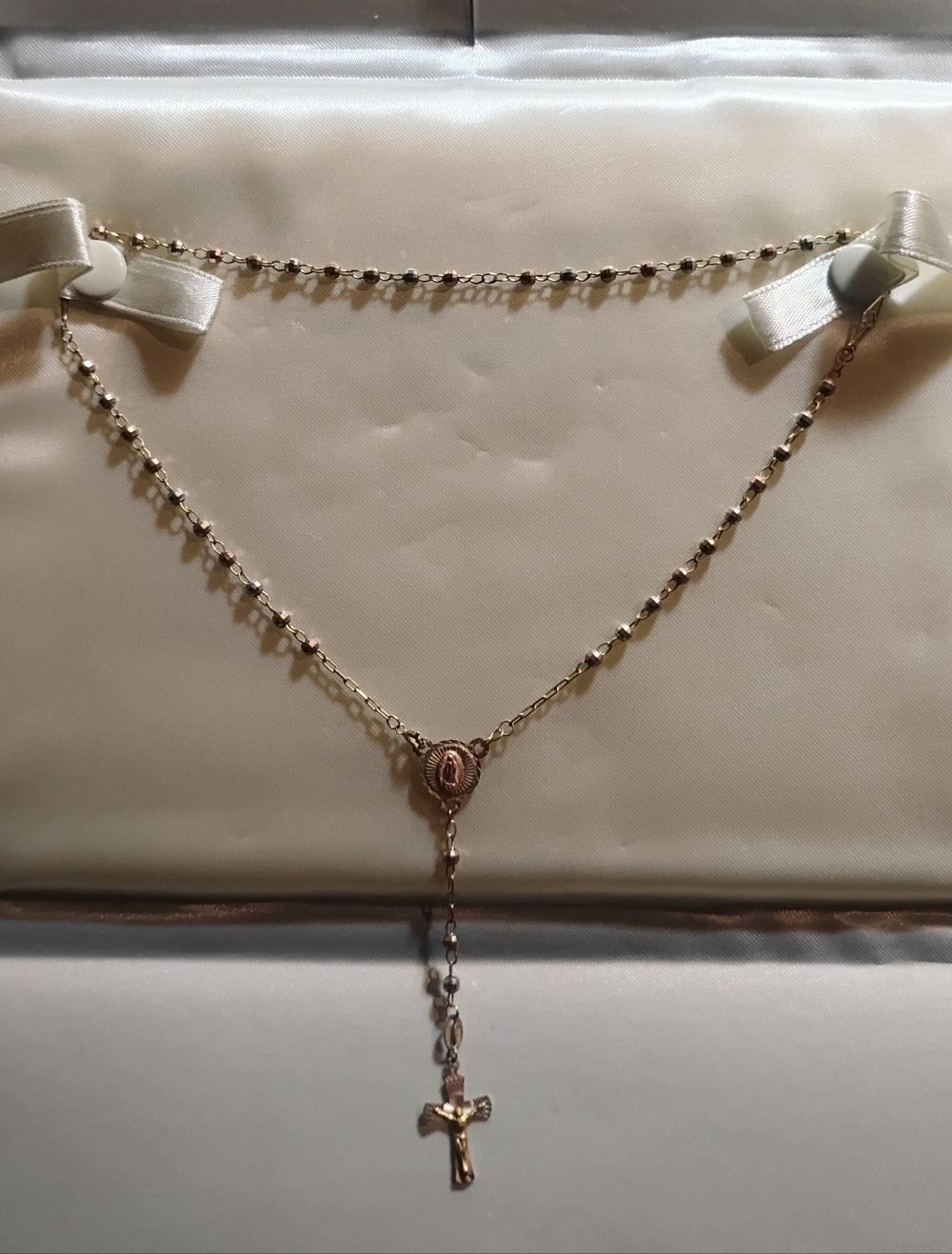 Vintage 10k Child Or Small Womans Rosary